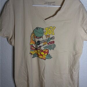 Life is Good “Joy to the World” Frog Guitar Tee – XXL